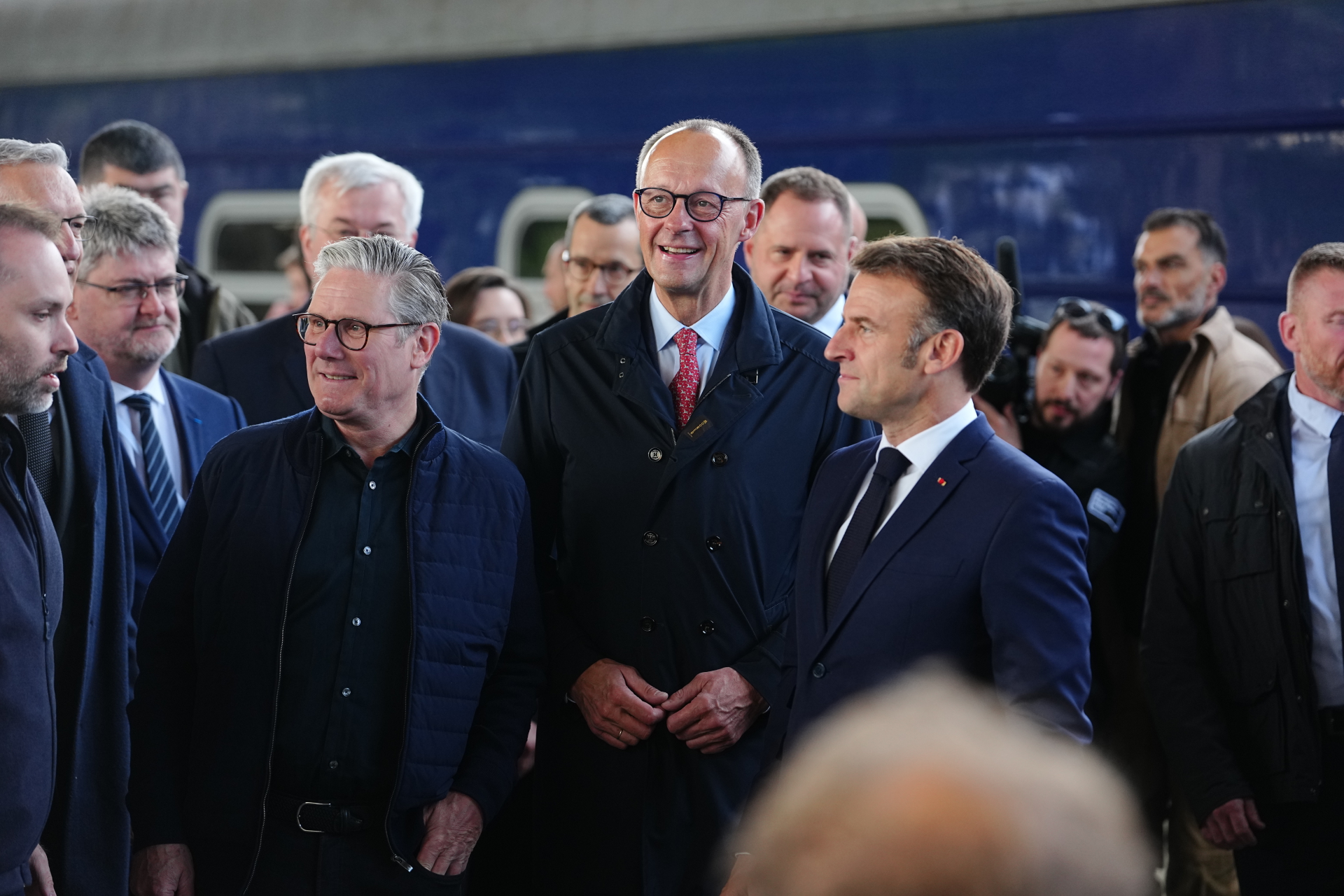 Merz, Macron und Starmer in Kiew eingetroffen