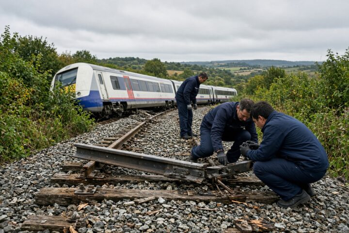 Aufgelegtes Schienenstück lässt Sabotage an Zug in der Normandie möglich erscheinen