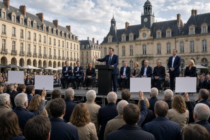 Les Patriotes veranstalteten in Arras einen prorussischen Protest gegen Sanktionen